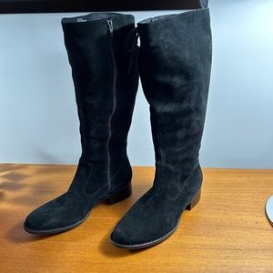 New Stunning Born Black Suede Tall Boots - image 1